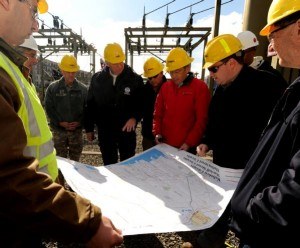 Public Service Electric and Gas Company engineers at an electrical substation. Jocelyn Augustino/FEMA 