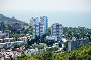 buildings on the coast of Sochi
