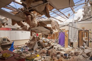 Alabama high school damaged by April 27, 2011 tornado. Photo by Christopher Mardorf / FEMA. 