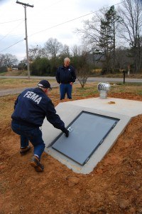 Arkansas storm shelter. Photo: Charles S. Powell/FEMA 