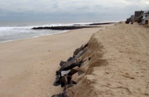 Relic seawall in Bay Head, N.J. Photo: Jennifer Irish/Virginia Tech