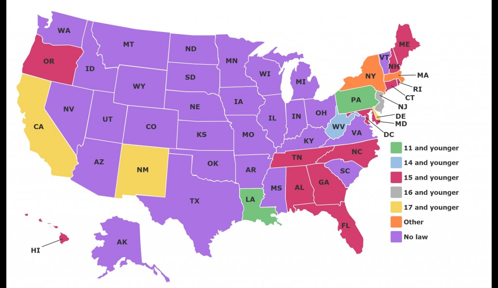 map of bicycle helmet laws bystate/IIHS