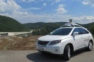 A self-driving Google Car visited the VTTI Smart Road. Photo: VTTI