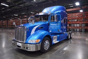 Walmart tractor awarded for 4 million safe driving miles. Photo:Walmart