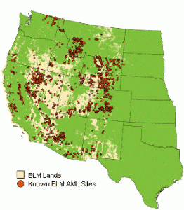 abandoned mine inventory map western United States. Credit: blm.gov
