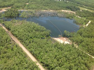 Assumption Parish sinkhole on 6/27/2013. Photo: Assumption Parish Police Jury