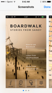 “Boardwalk Stories from Sandy” app 