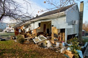 Waterfront homes on Stony Point Bay were damaged by Hurricane Sandy. Andre R. Aragon/FEMA - 