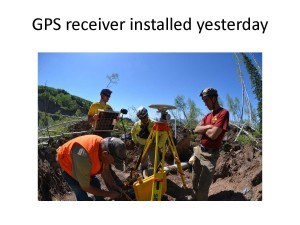 GPS receiver installed to monitor Mesa County rock slide. Photo: Mesa County/USFS 