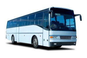 Light Blue Tour Bus