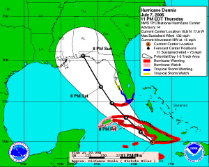 Hurricane Dennis. Image: NOAA