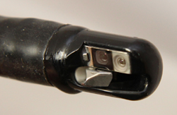Closeup of duodenoscope tip. Photo: FDA