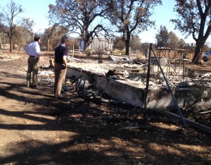 Insurance Commissioner Dave Jones views the destruction of the massive Valley Wildfire in Northern California in September. Photo by California Department of Insurance