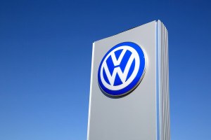 Sign Volkswagen Against Blue Sky