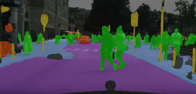 NVIDIA DriveNet is able to accurately identify and paint the world around a car, pixel by pixel. 