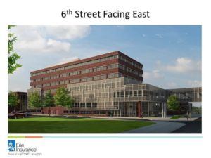 Erie Insurance will build a new office building on its existing home office campus in downtown Erie, Pa. Construction is expected to begin in spring 2017, and last about three years. (PRNewsFoto/Erie Insurance)